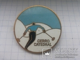 Знак Cerro Catedral  Аргентина тяжелый эмаль 1974, фото №2