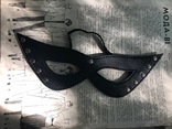 Маска Зорро , кожаная маска, карнавальная маска, фото №4