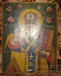 Большая икона Николай Чудотворец (52 на 40 см), фото №3