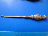 Пилочка для ногтей и крючок (серебро), фото №8