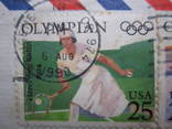 Перёд конверта из Америки 1990г. с двумя разными марками, фото №7