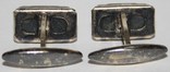 Серебрянные запонки СССР с натуральным камнем (проба 875.,2ЛЮ), фото №5