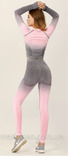 Костюм для фитнеса Омбре градиент ,женская одежда для фитнеса,, фото №3