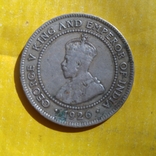 Ямайка 1 пенни 1926 Георг V, фото №2