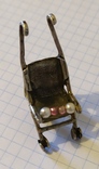 Серебряная коляска 800 пробы, фото №3