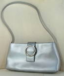 Женская элегантная серебристая сумка, фото №5