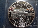 1 доллар 2007-2008 Новая Зеландия Международный полярный год серебро~, фото №2