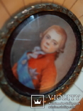 Миниатюрный портрет императора Павла в детстве с подписью автора Benner, фото №5