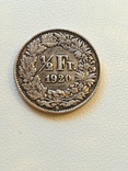 1/2 франка 1920 года, фото №2