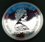 Канада1 доллар, 1977 25 лет коронации Елизаветы II,серебро,С108, фото №4