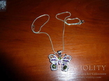 Ожерелье с подвеской бабочкой, фото №2