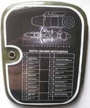 Наклейка карта смазки на лючок бака мотоцикла М-72, фото №5