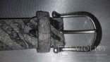 Кожаный ремень со стриженным мехом, фото №4