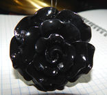 Бусина подвеска коннектор черная роза, фото №5