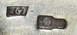 Серебрянные запонки с янтарём СССР(RG7.,голова "молотобойца".,875) 11,5 грамм, фото №10