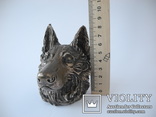Серебряная фигура Голова волка или собаки ( серебро 800 пр. вес 552 гр ), фото №12