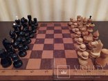 Шахматы деревянные советские с доской 30х30см., фото №2