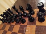 Шахматы деревянные советские с доской 30х30см., фото №3