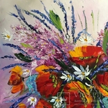 Картина «Букет цветов» масло мастихин, фото №3