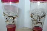 Два бокала с позолотой , ручная работа, фото №8