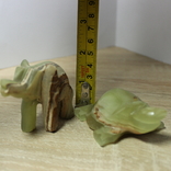Две фигурки - слоник и черепаха из оникса одним лотом, фото №3
