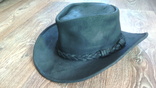 Фирменная кожаная шляпа разм.59, фото №3