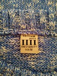 Оригинальный меланжевый свитер. Джемпер ESTHHIR Греция коттон р-р М, фото №7