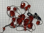 Винтажная Цепочка для очков с красными кристаллами ( не пластик), фото №3