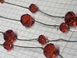 Винтажная Цепочка для очков с красными кристаллами ( не пластик), фото №8