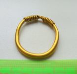 Золотое височное кольцо ЧК,  5,71г., фото №3