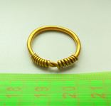 Золотое височное кольцо ЧК,  5,71г., фото №4