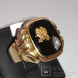 Золотое мужское масонское кольцо, фото №3