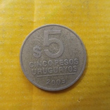 Уругвай 5 песо 2005, фото №2