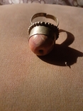 Кольцо с нат.камнем, фото №9