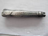 Срібна рукоятка з вензелем до столового ножа або виделки., фото №5