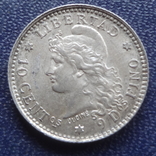 10 центаво 1882 Аргентина серебро (1.1.28), фото №2