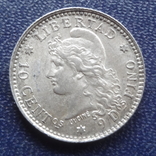 10 центаво 1882 Аргентина серебро (1.1.28), photo number 3