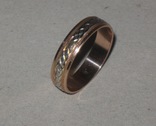 Кольцо золотое мужское обручальное. 22 размер. 585 проба., photo number 5