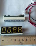 Часы + термометр + вольтметр (белый дисплей), фото №2