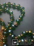 Четки из граненных зеленых кристалов Катар, фото №2