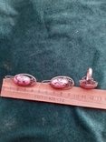 Набор серьги и кольцо яшма 18.66грамм, фото №4