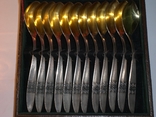 Набор серебряных чайных ложечек 12 шт. 300 г 875 пробы, фото №2