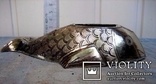 Велика бронзова попільничка риба 17 см на 9,5 см, фото №6