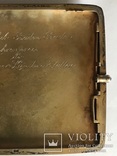 Портсигар с эмалью и орнаментом 935 пр серебро камень дарственная надпись, фото №7