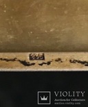 Портсигар с эмалью и орнаментом 935 пр серебро камень дарственная надпись, фото №8