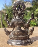 Серебряная статуэтка буддийского  божества, фото №6
