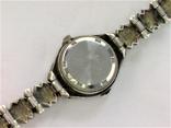Часы Серебро 925 проба рабочие Япония кварц с камнями марказитами, фото №6