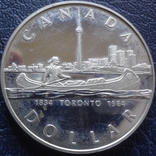 1 доллар 1984 Канада серебро (5.7.10)~, фото №2