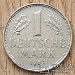 Германия (ФРГ), 1 марка, 1962 J, фото №2