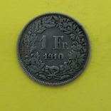 1 Франк 1910р. Срібло., фото №2